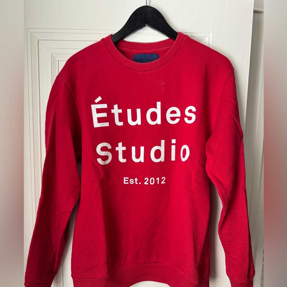 Études Studio Red Crewneck Sweater